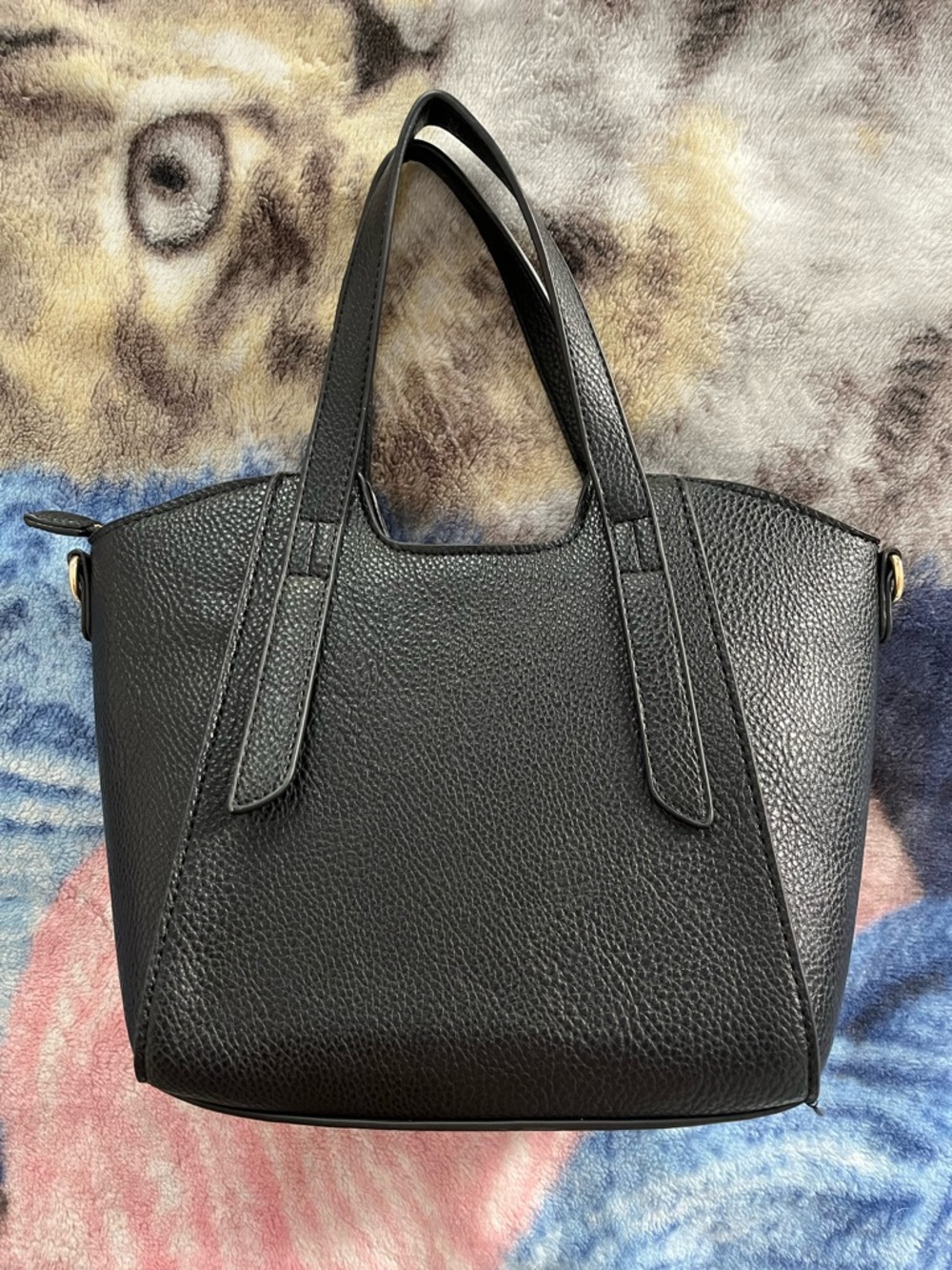 Black Leather Satchel Purse
